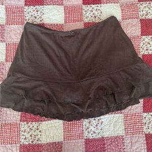 Wild Fable Brown Layered Mini Skort